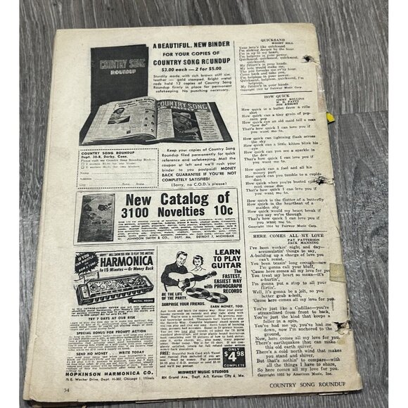 Country Song Roundup No. 38 Magazines Paperback 1955 - Picture 4 of 5